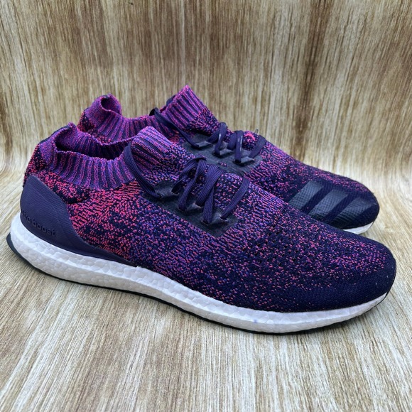 Adidas Ultraboost Uncaged Mens Size 13 Laceless Purple Knit Running Shoes D97404 - Picture 1 of 9